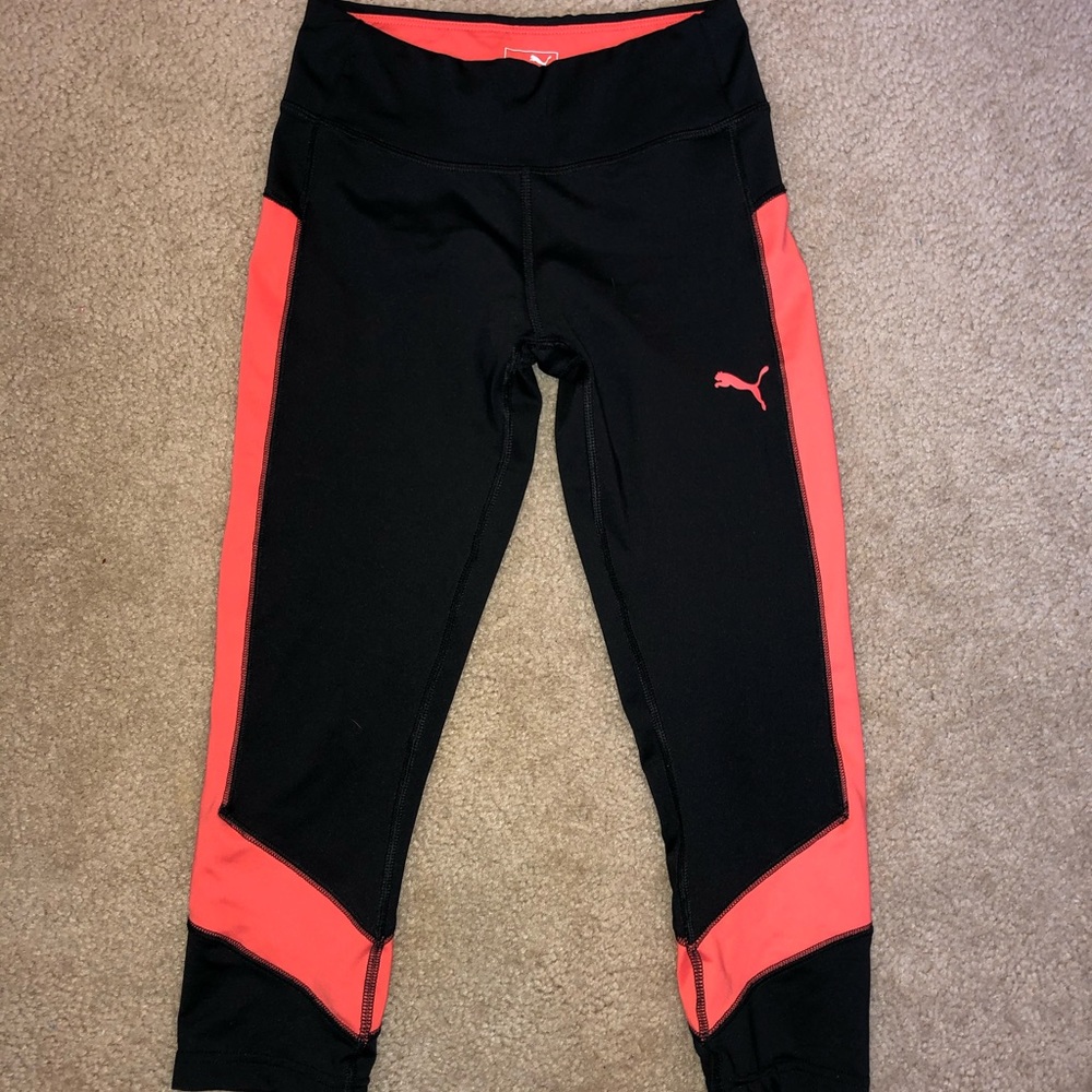 Black and orange workout pants/leggings
